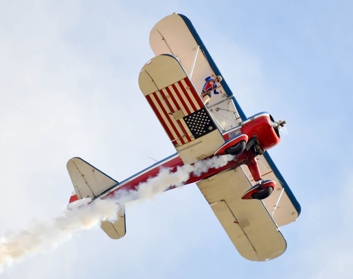 No airshow would be complete without a wing-walker